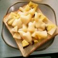 クックU8XZ6O☆'s cooksnap of when they made 秋！りんごとさつまいものチーズトースト♡.