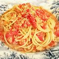 ○ななこ○'s cooksnap of when they made トマトで夏を乗り切る！冷製和風パスタ.