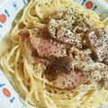 ふーあみ's cooksnap of when they made 舞茸としめじとベーコンのクリームパスタ.