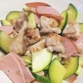 Mamicoook's cooksnap of when they made ズッキーニと鶏肉とハムのニンニク炒め.