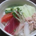 みゆwaco 's cooksnap of when they made ★10品目のしらす納豆丼★リメイク.