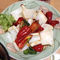 sachiaqua's cooksnap of when they made イカとパプリカのペペロンチーノ.