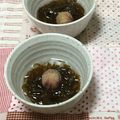 おはなすき's cooksnap of when they made ひんやり♪もずく酢に冷凍ぶどう.