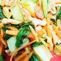 プルプルプルメリア's cooksnap of when they made 生姜香る豚肉とチンゲンサイの中華風炒め.