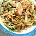 まめ子チャン's cooksnap of when they made ゴーヤとベーコンの塩焼きそば.