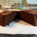Hagumi13's cooksnap of when they made 丸型で♡しっとりチョコシフォンケーキ.