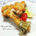 inyako's cooksnap of when they made 簡単！単純！【素揚げ チキン】皮パリパリ.