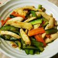 main73's cooksnap of when they made 簡単♪鶏胸肉と細切り胡瓜のスタミナ炒め.