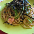 Bランチ★'s cooksnap of when they made 焼さけあらほぐしで♡鮭と水菜の和風パスタ.