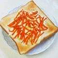 taako1552's cooksnap of when they made にんじんのきんぴらをのせたチーズトースト.