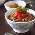 creo's cooksnap of when they made バルサミコでイタリアンな鶏そぼろ丼.