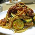 mitti3's cooksnap of when they made ズッキーニとえびのトマトソースパスタ.