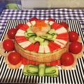 ★RiiiE★'s cooksnap of when they made お祝い誕生日おしゃれカニカマサラダケーキ.