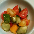 さくらスキップ's cooksnap of when they made トマトときゅうりのカラフル和え☆.
