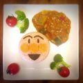 桃花ももな's cooksnap of when they made 2歳☆誕生日 アンパンマンプレート.