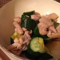 かめのももこ's cooksnap of when they made 鶏皮キュウリ.