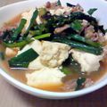 たっくんの母's cooksnap of when they made 豆腐とニラのピリっと中華風　豚コマ入り.