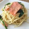 かなこれんじゃあ's cooksnap of when they made サーモンの和風クリームパスタ♪.