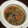 Panic姫's cooksnap of when they made 簡単！小松菜ともやし挽き肉の和風煮込み＊.