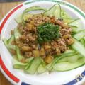 しのばぁたん's cooksnap of when they made 糖質オフ*胡瓜と茄子でジャージャー麺風♪.