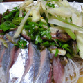 ねこのおーじさま's cooksnap of when they made さんまの韓国風刺身.