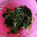 ルイユイ♡mom's cooksnap of when they made つるむらさきとエノキのごま和え.