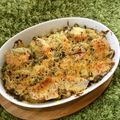 なのはな☆1972's cooksnap of when they made 鮭のじゃがマヨグラタン.