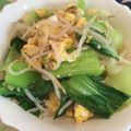 cheesedog's cooksnap of when they made モヤシと卵の春色煮浸し☆.｡.:*･ﾟ.