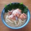 メイプル⌘'s cooksnap of when they made 鮭と豆乳のスープうどん.