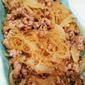 saku_ra4's cooksnap of when they made 挽肉で簡単チャプチェ.