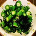 リトル黒豆マーメイド's cooksnap of when they made ✿簡単✿オクラ＆ひじきのヘルシー和えもの.