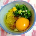 monchan♪♪'s cooksnap of when they made 沢庵納豆卵☆TNTKGのすすめ.