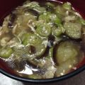 るんクック's cooksnap of when they made ナスとオクラの中華スープ.