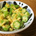Jaye's cooksnap of when they made 超簡単！♪レンジでオクラの卵とじ☆.