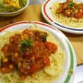 しのばぁたん's cooksnap of when they made フレッシュトマトと夏野菜のミートソース.