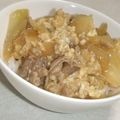 きらり流れ星's cooksnap of when they made レンジで肉じゃが救済～肉じゃが丼～.