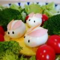 よっちゃんｏ's cooksnap of when they made キャラ弁★うずら卵の簡単うさぎ.