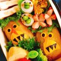 maemekko's cooksnap of when they made キャラ弁＊簡単フクロウのおいなりさん♡.