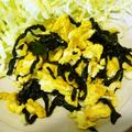ゆみこまめ's cooksnap of when they made 塩蔵ワカメと卵の炒め物.