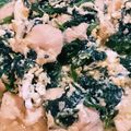 とらここママ's cooksnap of when they made ほうれん草とささみの卵とじ.