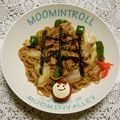 puniＫ's cooksnap of when they made マルちゃん焼そばであみだくじ◉デコ弁.