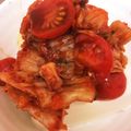 ＊にょにょん＊'s cooksnap of when they made 豆腐にのっける♪トマトとキムチ.