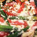 milletury's cooksnap of when they made オクラとトマトのチーズ焼き.