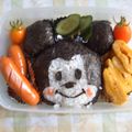 あかりくん's cooksnap of when they made キャラ弁★ミッキー弁当.