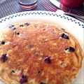 Megみんみん★彡's cooksnap of when they made ふんわり分厚い☆ブルーベリーホットケーキ.