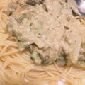 しらたまこもも's cooksnap of when they made アボカドとたらこのマヨパスタ☆.