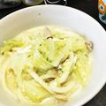 まーぽんた's cooksnap of when they made 鶏皮消費！キャベツと鶏皮の優しい塩うどん.