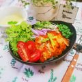 かおりかざり's cooksnap of when they made ジューシー甘辛鶏カツ＆サラダ丼.