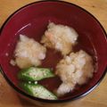 i_yokan's cooksnap of when they made ほんのり春色♡ふわふわな海老しんじょ椀.