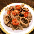 お抹茶らぶ's cooksnap of when they made ◆炊飯器DE簡単！魚介の旨味パエリア♪◆.
